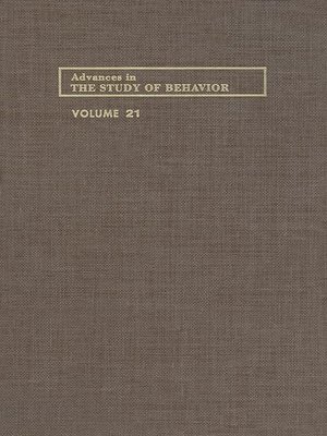 cover image of Advances in the Study of Behavior